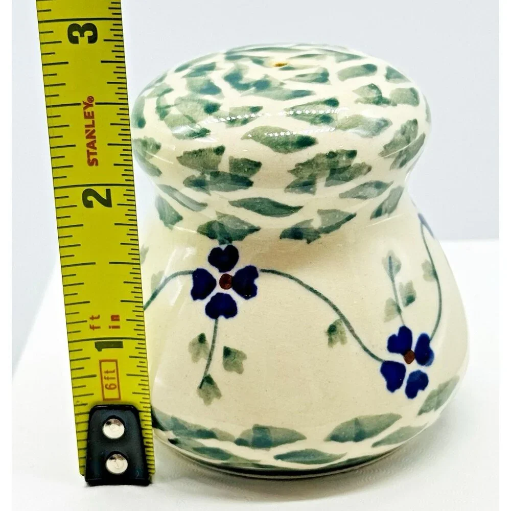 Polish Pottery Boleslawiec Salt or Pepper Shaker Replacement Blue Flowers READ - Picture 6 of 6